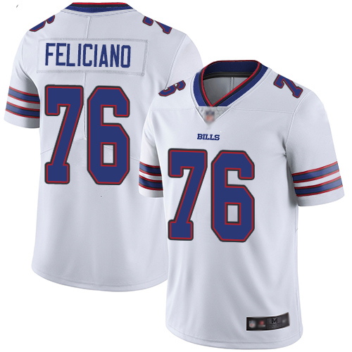 Men Buffalo Bills 76 Jon Feliciano White Vapor Untouchable Limited Player NFL Jersey